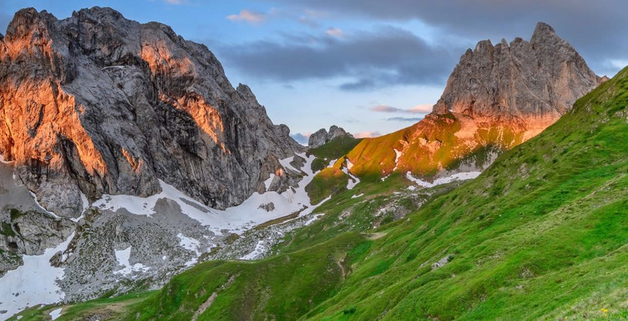 Karnische Alpen, Sonnenuntergang