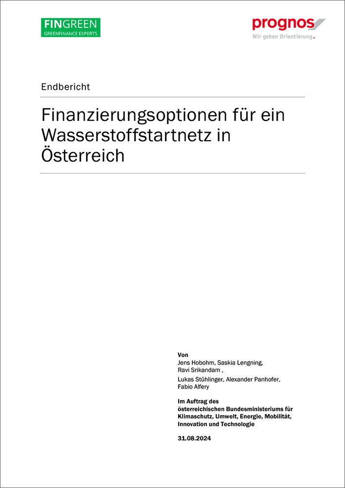 Finanzierungsoptionen für ein Wasserstoffstartnetz in Österreich, Titelbild